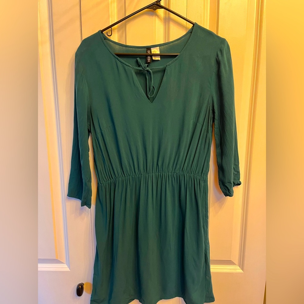 H&M divided brand size 10 tunic style forest green dress